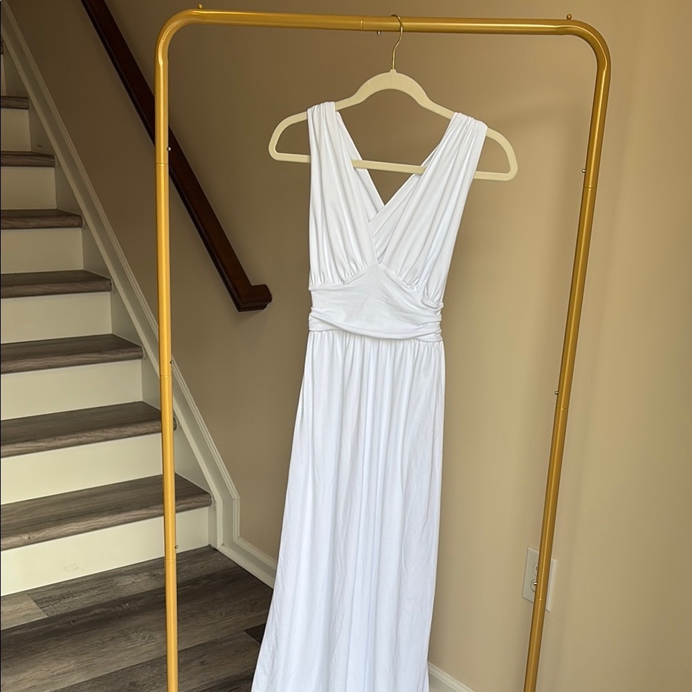 Susana Monaco White Cross-back Maxi Dress NWT